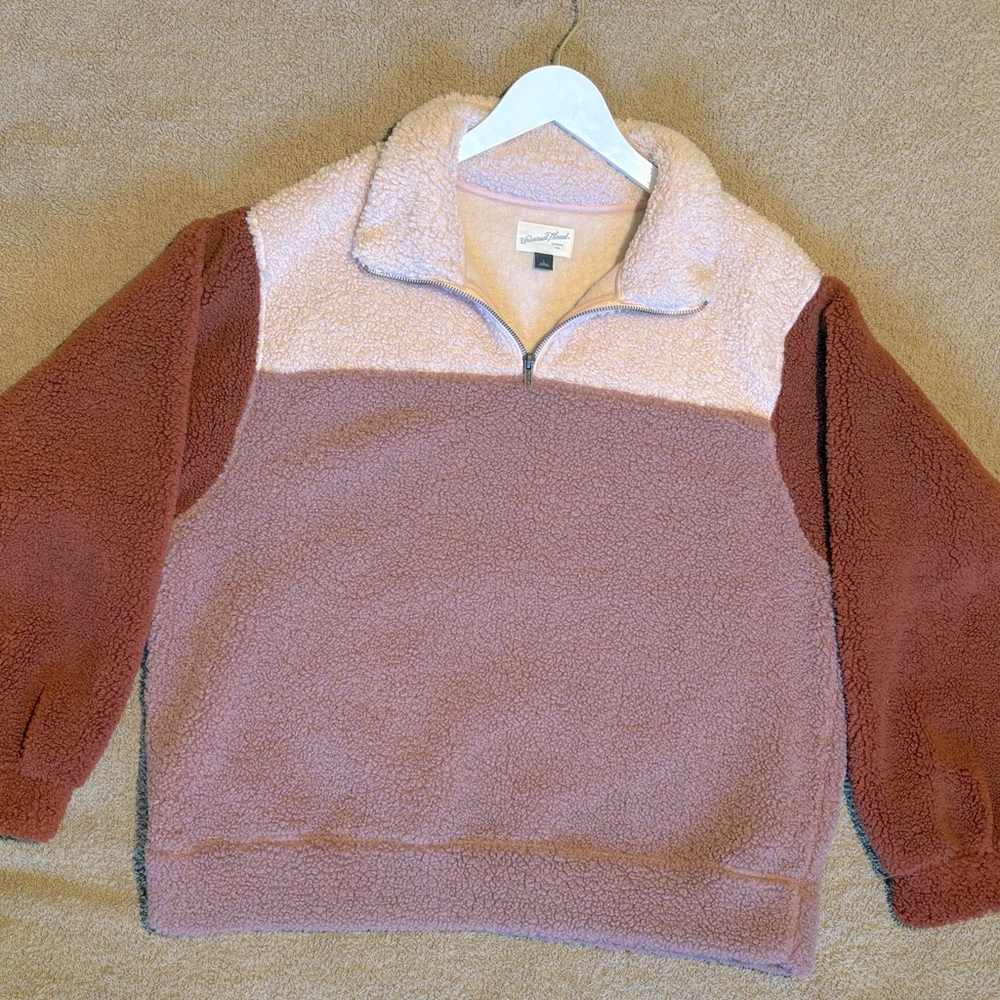 Women’s L Colorblock Universal Thread Sherpa Pullover
